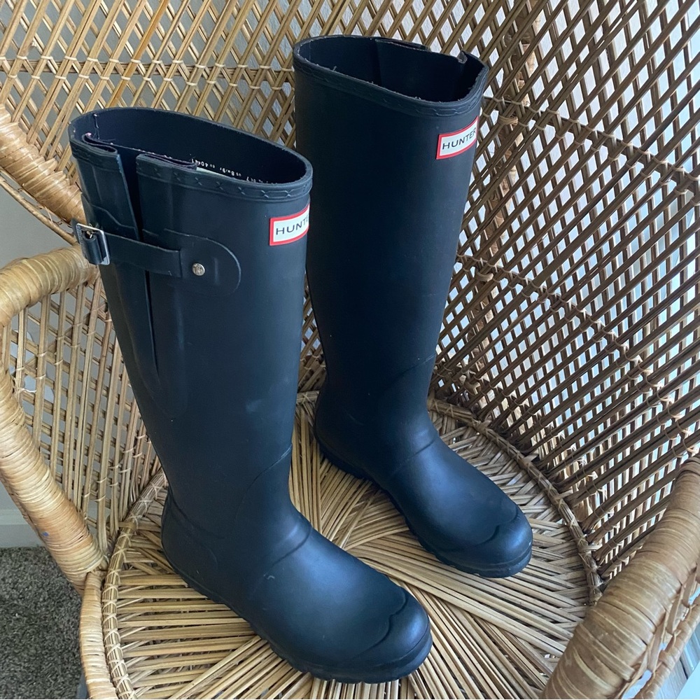 Hunter Boots Matte Black Size 9